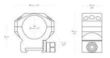 Hawke Tactical 30mm 2-delige Kijkermontage 9-11mm